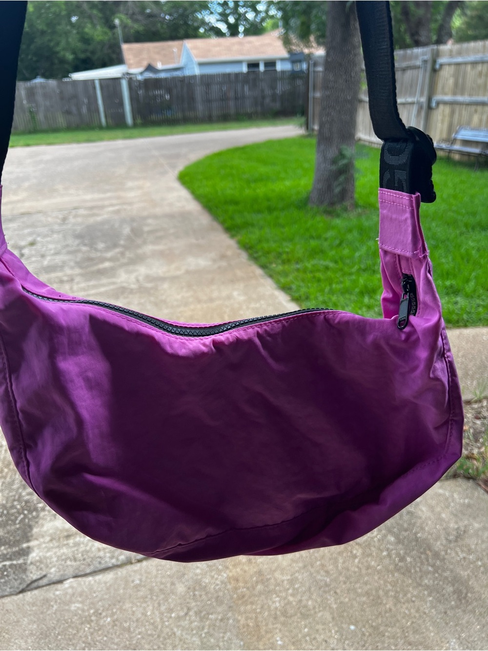BAGGU Extra Pink Crescent Crossbody Bag